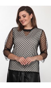Блузка Lady Style Classic 2234 черный с молочным