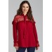 Блузка Teffi style 1473 бордовые тона