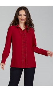 Блузка Teffi style 1472 бордовые тона