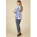 Блузка Teffi style 1426 сине-белый