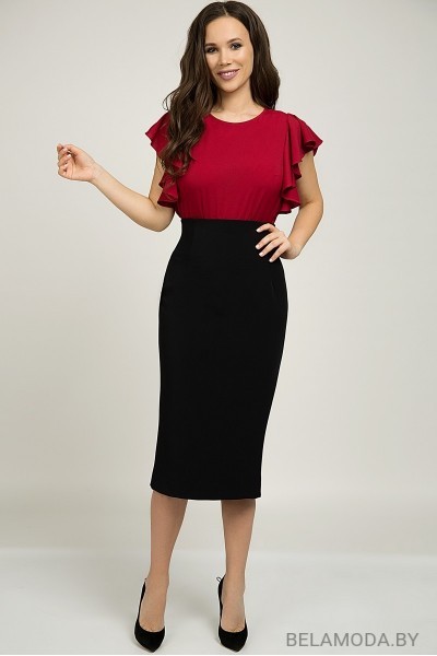 Блузка Teffi style 1398 бордовый