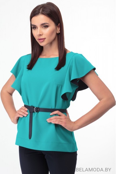 Блузка Anelli 280 бирюза