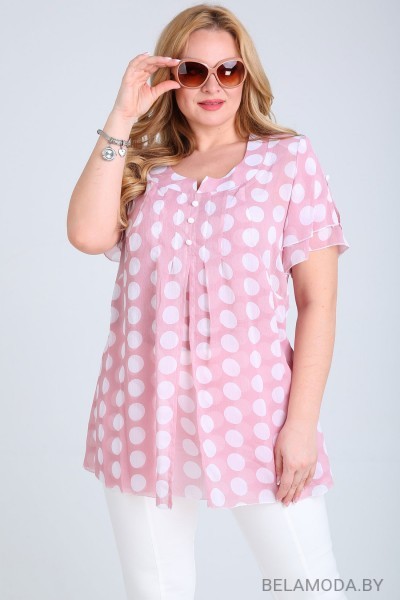 Блузка SOVITA 074 розовый с белым