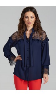 Блузка Teffi style 1473 синий