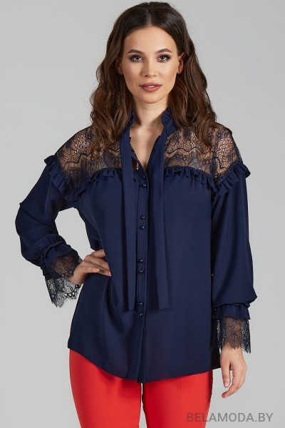 Блузка Teffi style 1473 синий