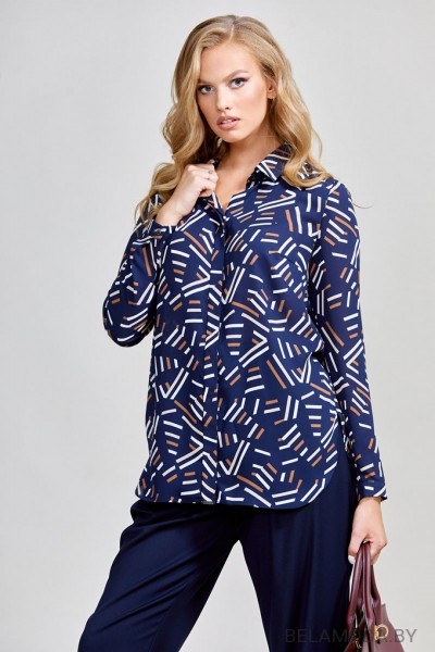 Блузка Teffi style 1596 синий