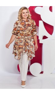 Блузка Juliet Style D63-3.1 оранжевые тона