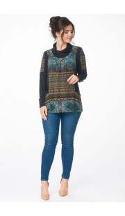 Блузка Melissena 941 бирюзовые тона