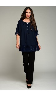 Блузка Teffi style 1353 синий