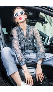 Блузка Divina 6.118 черно-белый