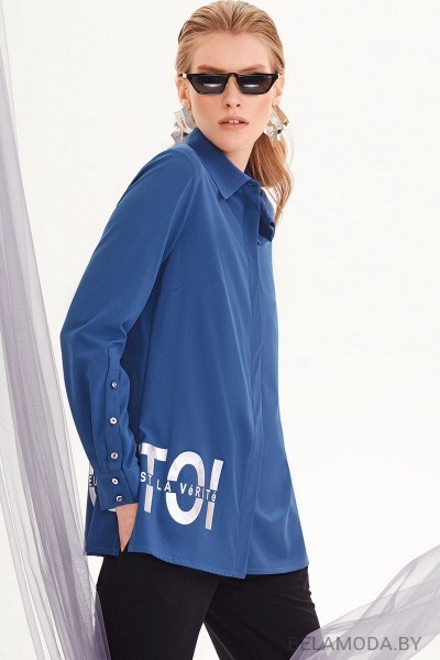 Блузка DiLiaFashion 0145-1 синий