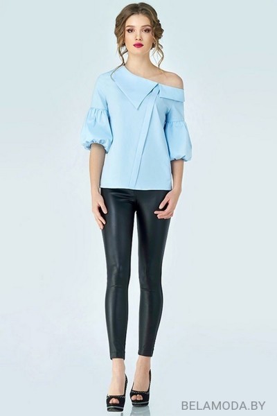 Блузка Denissa Fashion 1132 голубой