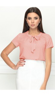 Блузка LeNata 11856 розовый в горох