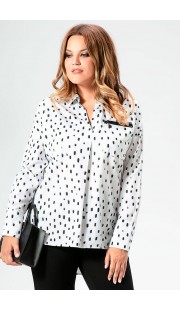 Блузка Panda 456740 белый с черным