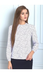 Блузка Anelli 532.1 белый с черным горохом