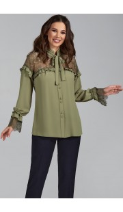 Блузка Teffi style 1473 олива