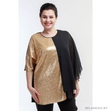 Блузка Belinga 5016 чёрный с золотым Блузка Belinga 5016 чёрный с золотым