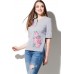 Блузка DiLiaFashion 0105 "серая полоская"