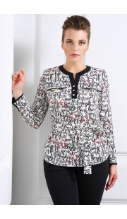 Блузка DiLiaFashion 0009 "буквы"