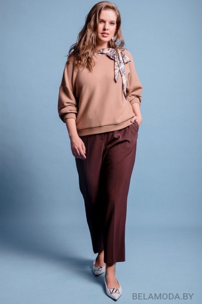 Брюки S. Malich 11122-1 сливовый