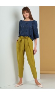 Брюки Denissa Fashion 867 горчица
