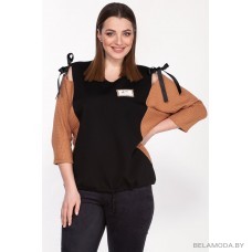 Джемпер Belinga 5092 черный с терракотом