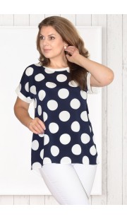 Джемпер Needle Ревертекс 362-17 синий "горох"