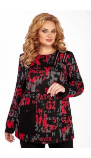 Джемпер Emilia Style 2098 красно-черный