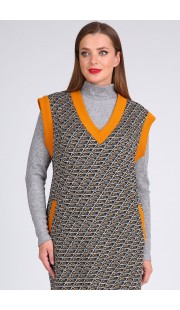 Джемпер Viola Style ВК-1134 серый меланж