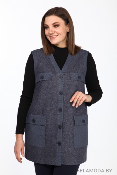 Жилет Lady Style Classic 2356 Синие тона