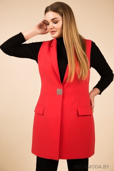 Жилет Teffi style 1423 красный