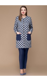 Кардиган Svetlana Style 1145 серый с синим