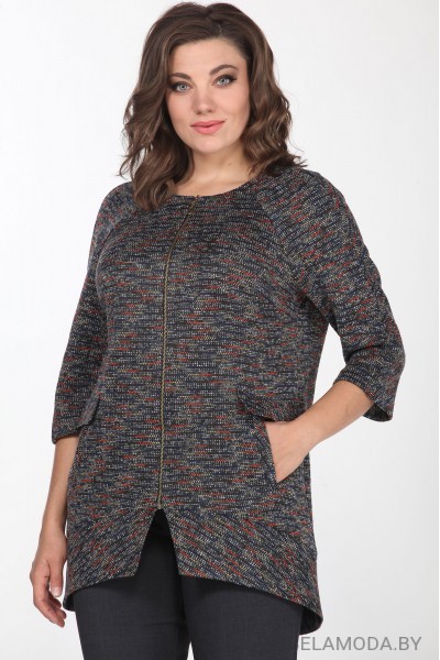 Кардиган Lady Style Classic 1212/1 серые тона с цветным