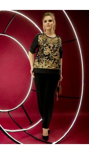 Комплект брючный S. Malich 11147 черный с золотым