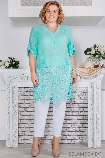 Комплект брючный Aira Style 479 бирюза