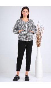Комплект брючный Verita Moda 2121 чёрный белый