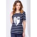 Комплект брючный Elady 3508 чернильный с белым