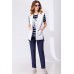 Комплект брючный Elady 3508 чернильный с белым Комплект брючный Elady 3508 чернильный с белым