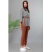 Комплект брючный Denissa Fashion 1326 серо-коричневый