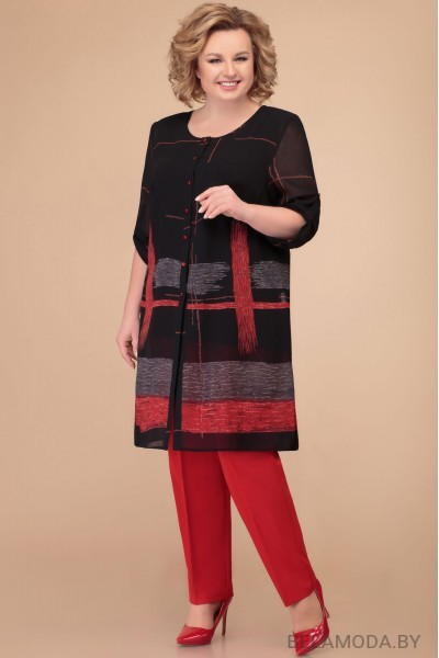 Комплект брючный Svetlana Style 1394 черный с красным