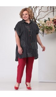 Комплект брючный Michel Chic 1167 черный с красным