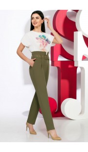 Комплект брючный Juliet Style D54 молочный с хаки
