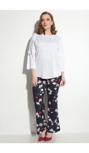 Комплект брючный Michel Chic 1220 белый с синим