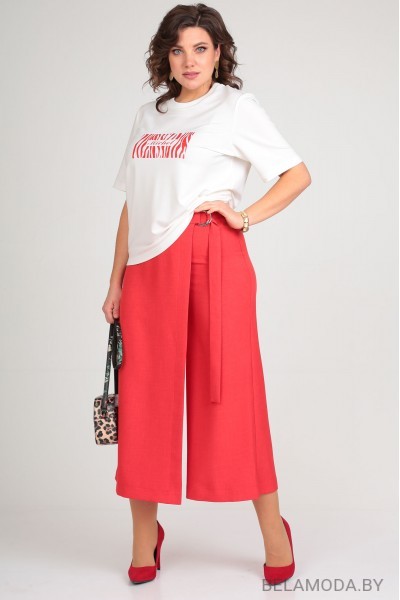 Комплект брючный Michel Chic 1336 белый + красный