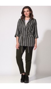 Комплект брючный Lady Style Classic 2252 серый с хаки