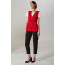Комплект брючный Denissa Fashion 1281 красный с черным Комплект брючный Denissa Fashion 1281 красный с черным