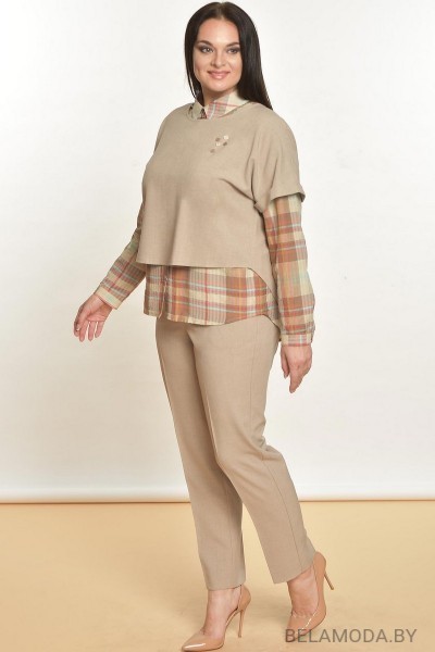 Комплект брючный Lady Style Classic 1303 бежевый