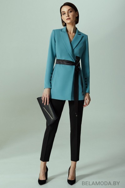 Комплект брючный Denissa Fashion 1289 темная бирюза