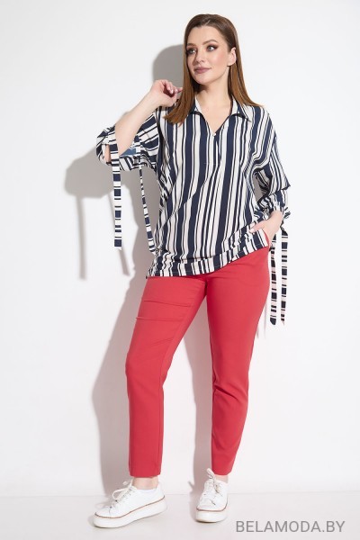 Комплект брючный Michel Chic 1228 красно-белый