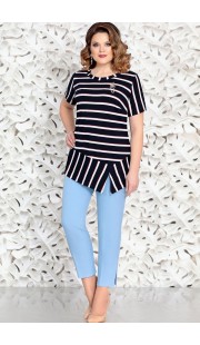 Комплект брючный Mira Fashion 4617 тёмно-синий+голубой